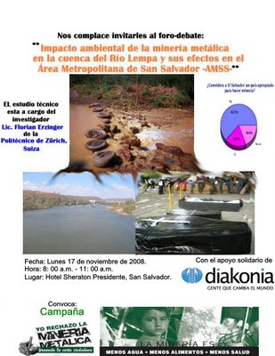 Foro – Debate «Impacto ambiental de la minería metálica en la cuenca del Río Lempa y sus efectos en el Área Metropolitana de San Salvador»