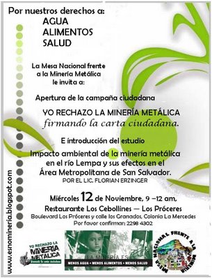 Lanzamiento oficial de la campaña ciudadana Yo rechazo la minería metálica