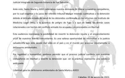 Comunicado: ¡Exigimos libertad para nuestros líderes comunitarios!